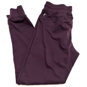 Zyia Unwind Jogger High Waist Pull-On Pants in Eggplant Size Small Sweats